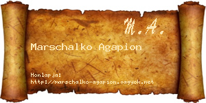 Marschalko Agapion névjegykártya